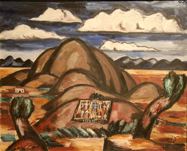 Cemetery, New Mexico painting (1924) by Marsden Hartley at Metropolitan Museum of Art. New York, NY.
