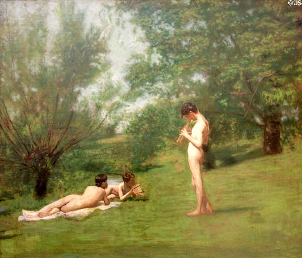 Arcadia painting (1883) by Thomas Eakins at Metropolitan Museum of Art. New York, NY.