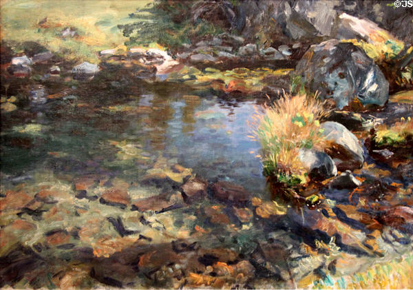 Alpine Pool painting (1907) by John Singer Sargent at Metropolitan Museum of Art. New York, NY.