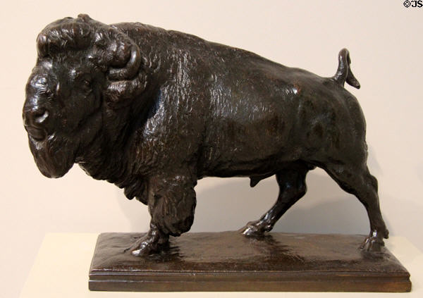 Buffalo bronze sculpture (1912) by Alexander Phimister Proctor at Metropolitan Museum of Art. New York, NY.