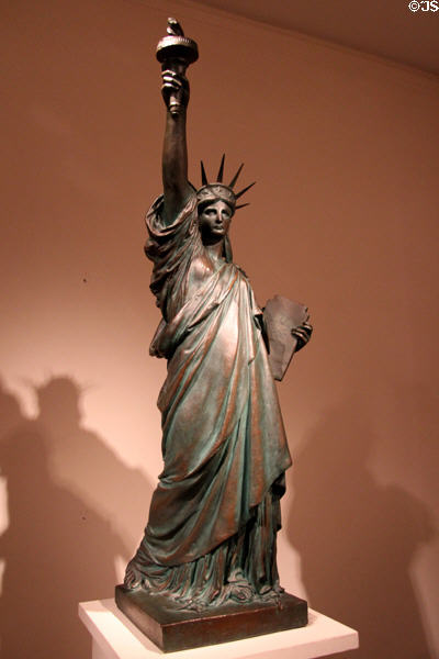 Statue of Liberty bronzed terracotta preliminary model (1875) by Frédéric-Auguste Bartholdi at Metropolitan Museum of Art. New York, NY.