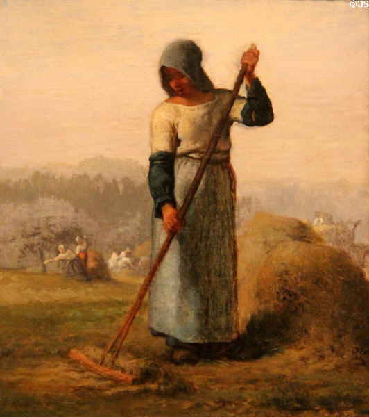 Woman with a Rake painting (1856-7) by Jean-François Millet at Metropolitan Museum of Art. New York, NY.