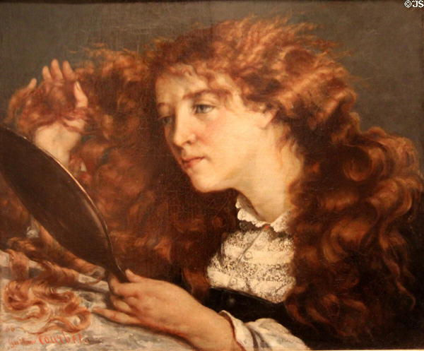 Jo, La Belle Irlandaise painting (1865-6) by Gustave Courbet at Metropolitan Museum of Art. New York, NY.