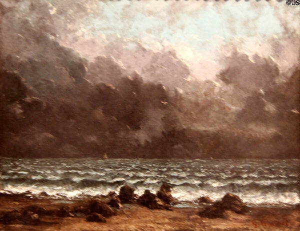 The Sea painting (1865 or later) by Gustave Courbet at Metropolitan Museum of Art. New York, NY.