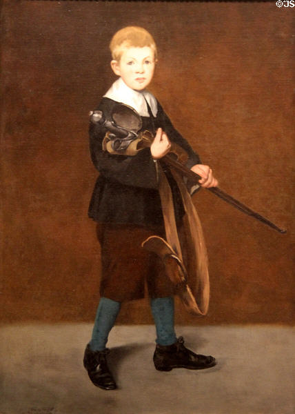 Boy with Sword painting (1861) by Édouard Manet at Metropolitan Museum of Art. New York, NY.