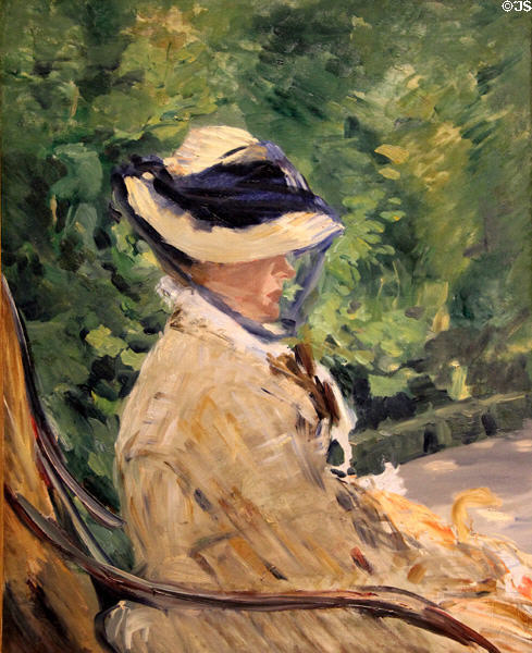 Madame Manet at Bellevue painting (1880) by Édouard Manet at Metropolitan Museum of Art. New York, NY.