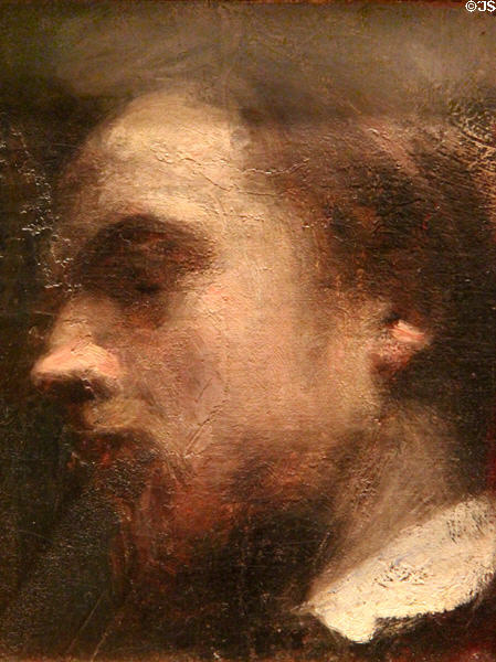 Henri Fantin-Latour self portrait (c1858) born Gernoble 1836 & died Buré 1904 at Metropolitan Museum of Art. New York, NY.