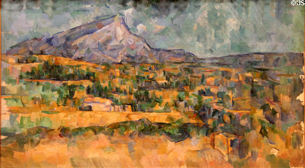Mont Sainte-Victoire painting (c1902-6) by Paul Cézanne at Metropolitan Museum of Art. New York, NY.