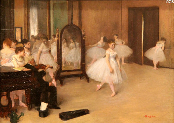 Dancing Class painting (c1870) by Edgar Degas at Metropolitan Museum of Art. New York, NY.