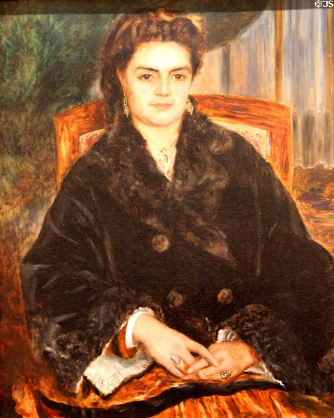 Madame Édouard Bernier portrait (1871) by Auguste Renoir at Metropolitan Museum of Art. New York, NY.