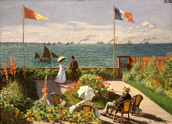 Garden at Sainte-Adress painting (1867) by Claude Monet at Metropolitan Museum of Art. New York, NY.
