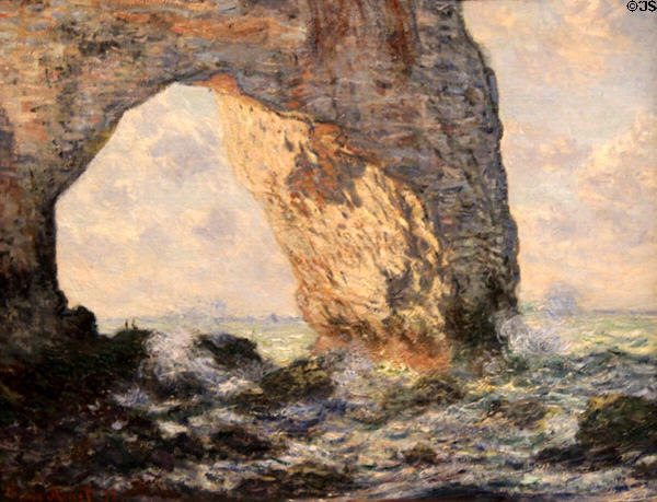 The Manneporte at Étretat painting (1883) by Claude Monet at Metropolitan Museum of Art. New York, NY.