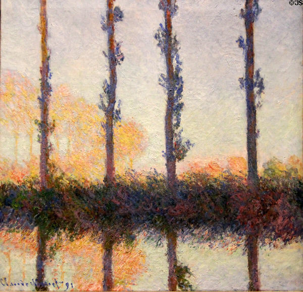 Four Trees painting (1891) by Claude Monet at Metropolitan Museum of Art. New York, NY.