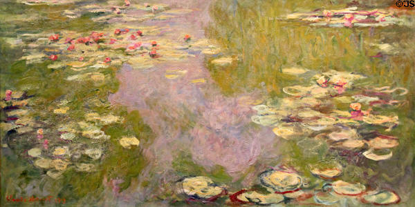 Water Lilies painting (1919) by Claude Monet at Metropolitan Museum of Art. New York, NY.