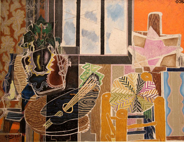 The Studio (Vase before a Window) painting (1939) by Georges Braque at Metropolitan Museum of Art. New York, NY.