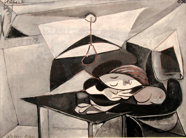 Woman Asleep at a Table painting (1936) by Pablo Picasso at Metropolitan Museum of Art. New York, NY.