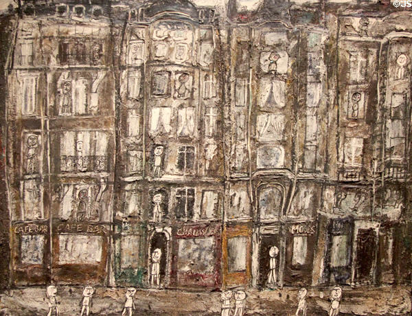 Apartment Houses, Paris painting (1946) by Jean Dubuffet at Metropolitan Museum of Art. New York, NY.