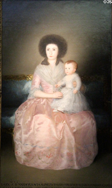 Condesa de Altamira & Daughter Maria Agustina portrait (1787-8) by Goya at Metropolitan Museum of Art. New York, NY.