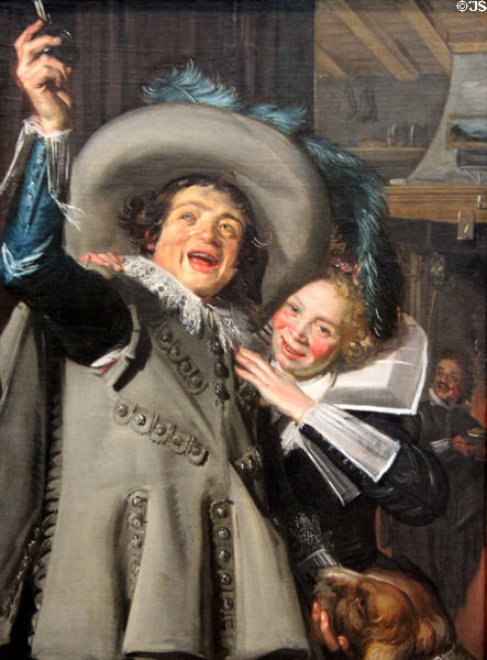 Young Man & Woman in an Inn painting (1623) by Frans Hals at Metropolitan Museum of Art. New York, NY.