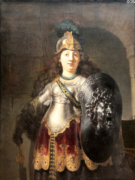 Bellona painting (1633) by Rembrandt at Metropolitan Museum of Art. New York, NY.