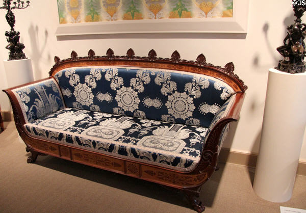 Sofa made for king of Sardinia(1832-5) by Filippo Pelagio Palagi & made by Gabriele Capello of Italy at Metropolitan Museum of Art. New York, NY.