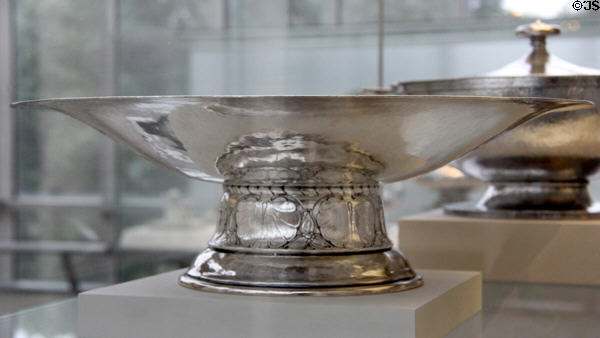 Silver footed dish (c1935) by International Silver Co. of Meriden, CT at Metropolitan Museum of Art. New York, NY.
