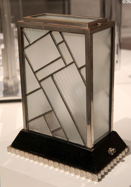 Lamp inspired by New York skyline (c1927) by Donald Deskey for Deskey-Vollmer Inc. of New York at Metropolitan Museum of Art. New York, NY.