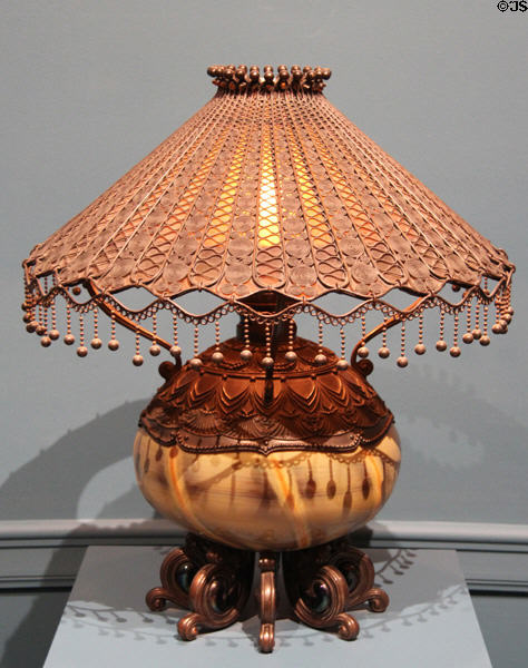 Table lamp (c1895-8) by Tiffany Studios, New York City at Metropolitan Museum of Art. New York, NY.