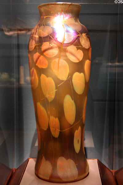 Favrile Glass Vase (c1900) by Louis C. Tiffany of Tiffany Glass & Decorating Co., New York City at Metropolitan Museum of Art. New York, NY.