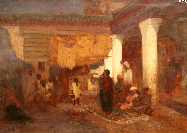 Snake Charmer at Tangier, Africa painting (c1872) by Louis C. Tiffany at Metropolitan Museum of Art. New York, NY.
