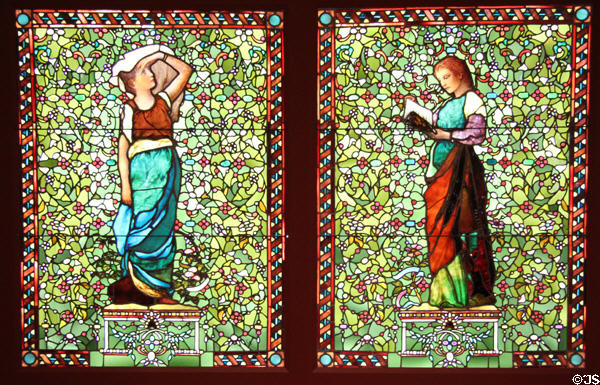 Morning & Evening leaded opalescent glass windows (c1881) by John La Farge of New York City at Metropolitan Museum of Art. New York, NY.