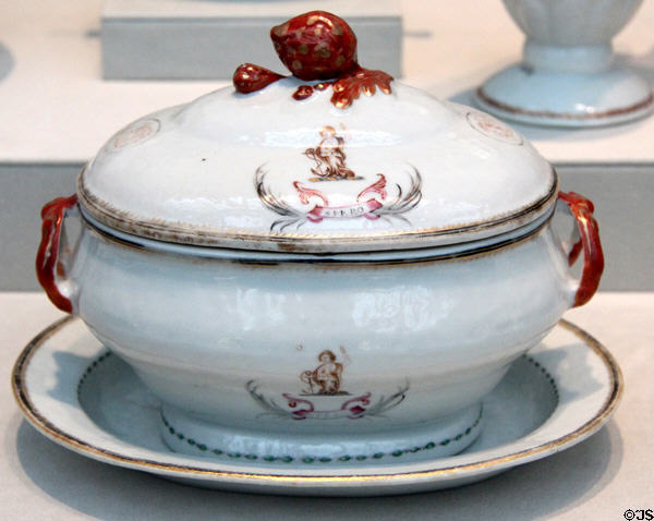 Porcelain tureen (c1786) from China at Metropolitan Museum of Art. New York, NY.