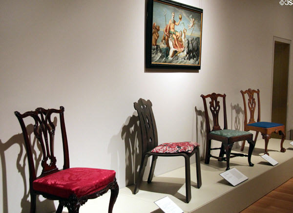Early American chairs at Metropolitan Museum of Art. New York, NY.