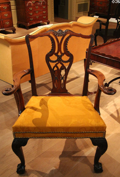 Armchair (c1770-90) owned by Samuel Verplanck of New York City at Metropolitan Museum of Art. New York, NY.
