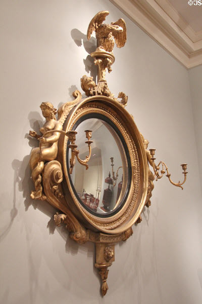 Girandole mirror (1820-30) probably from New York City at Metropolitan Museum of Art. New York, NY.