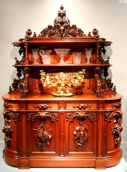 Étagère over sideboard (c1853) by Alexander Roux of New York City at Metropolitan Museum of Art. New York, NY.