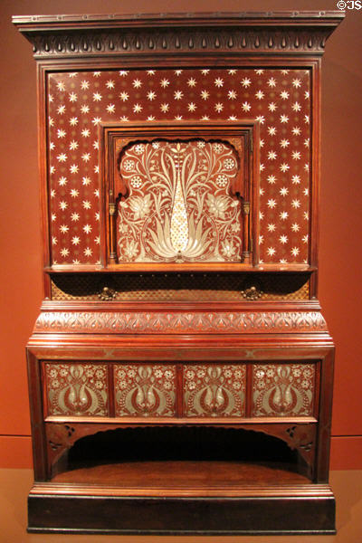 Cabinet with Moorish influence (1884-5) by George A. Schastey & Co. of New York City at Metropolitan Museum of Art. New York, NY.