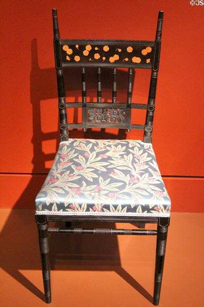 Anglo-Japanese style side chair (c1877-9) by Herter Brothers at Metropolitan Museum of Art. New York, NY.