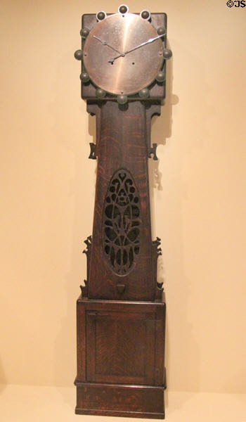 Tall clock (1900-4) by Charles Rohlfs of Buffalo, NY at Metropolitan Museum of Art. New York, NY.