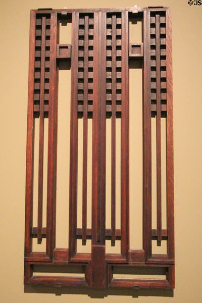 Skylight grill (1908) for Avery Coonley House of Riverside, IL by Frank Lloyd Wright at Metropolitan Museum of Art. New York, NY.