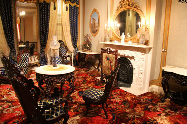 Rococo Revival period parlor (mid 19thC) from New York, NY at Metropolitan Museum of Art. New York, NY.