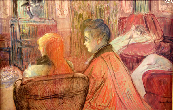 In the Salon painting (1893) by Henri de Toulouse-Lautrec at Guggenheim Museum. New York City, NY.