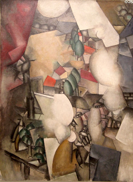 The Smokers painting (1912-15) by Fernand Léger at Guggenheim Museum. New York City, NY.