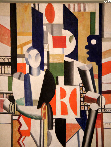 Men in the City painting (1919) by Fernand Léger at Guggenheim Museum. New York City, NY.
