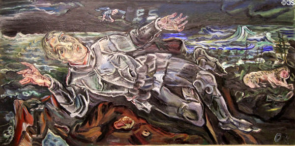 Knight Errant painting (1915) by Oskar Kokoschka at Guggenheim Museum. New York City, NY.