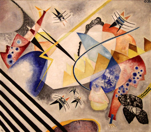 White Center painting (1921) by Vasily Kandinsky at Guggenheim Museum. New York City, NY.