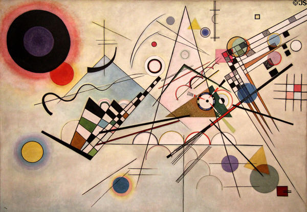 Composition 6 painting (1923) by Vasily Kandinsky at Guggenheim Museum. New York City, NY.