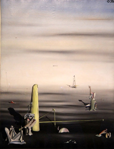 Sun in Its Jewel Case painting (1937) by Yves Tanguy at Guggenheim Museum. New York City, NY.