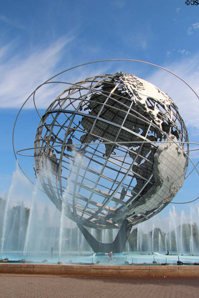 Unisphere (aka Globitron) (1964) at Flushing Meadows World's Fair site. Brooklyn, NY. Architect: Gilmore D. Clarke.