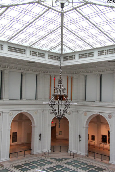 Covered Beaux-Arts courtyard within Brooklyn Museum. Brooklyn, NY.